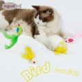 Peluche Animaux Jouets Chat De Cataire Jouets Oiseau Plume Pet Chaton 3 Couleurs Mélange Pour Animaux Fournitures Chats